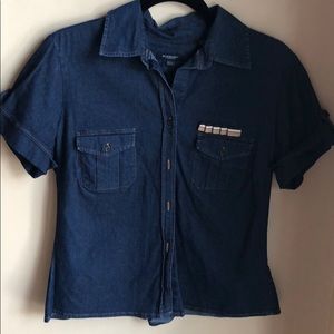 Burberry button down shirt
